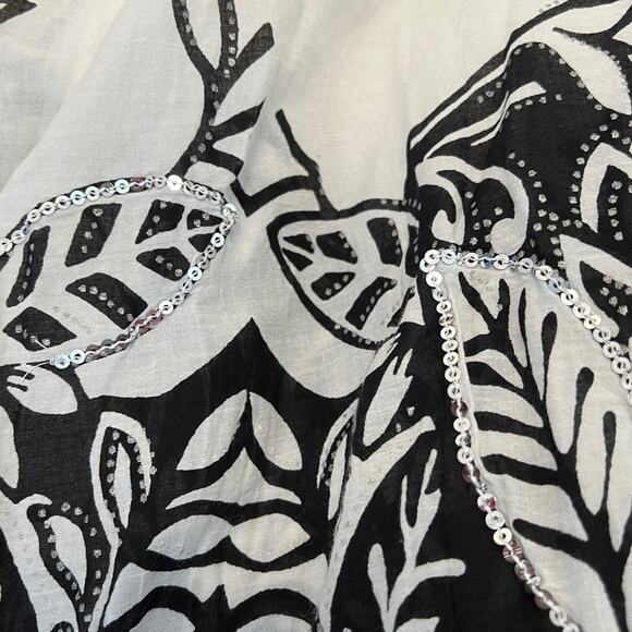 AVENUE black white silver sequin Maxi skirt SZ 18/20 NWT - Picture 8 of 15